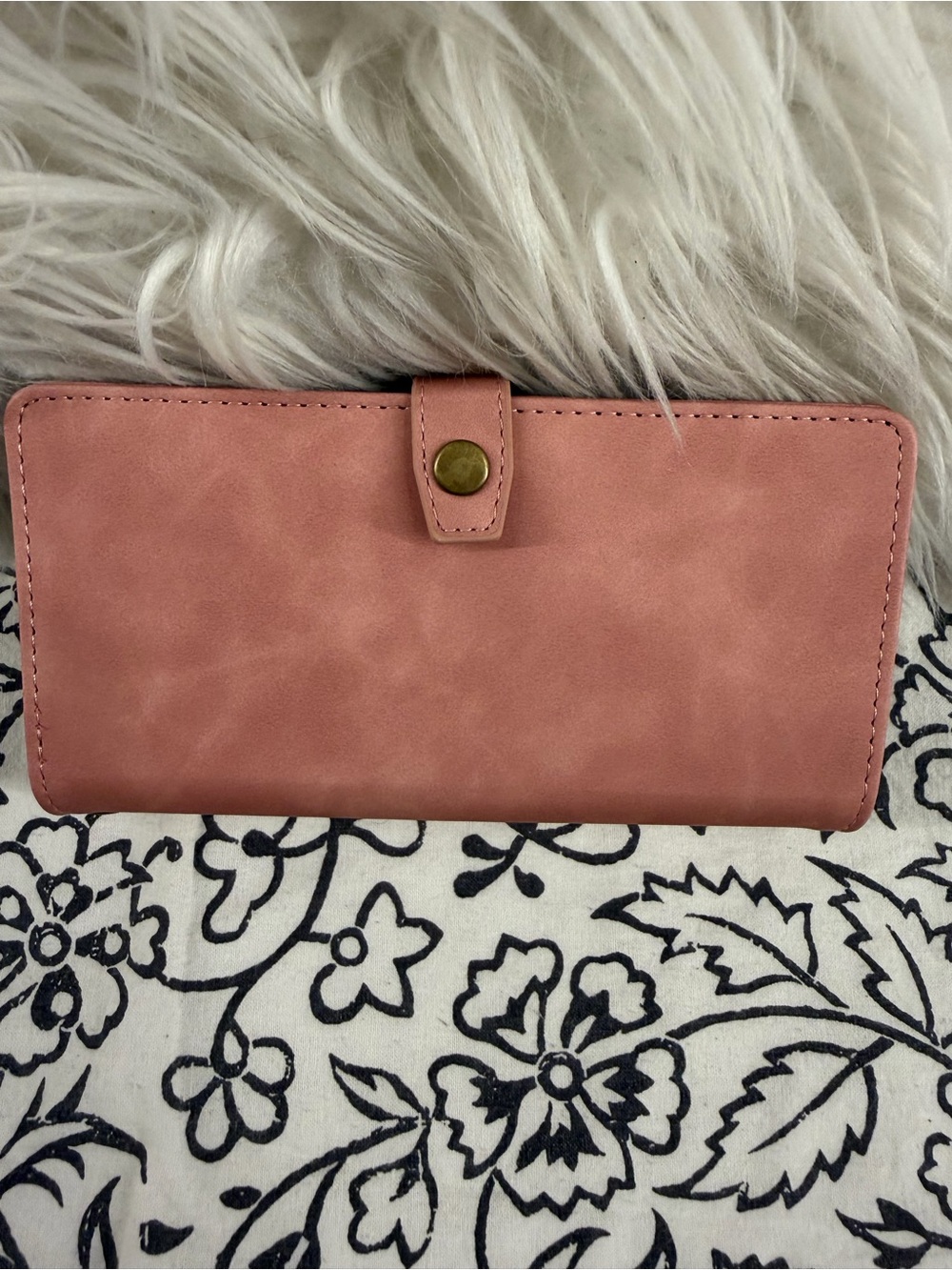 Classic Rose Pink Snap Wallet - Unbranded